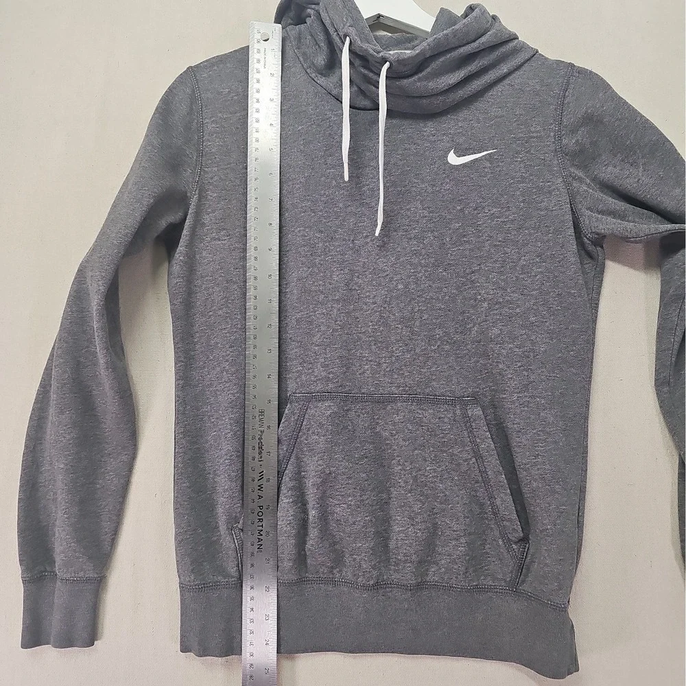 Nike Womens Medium Heather Gray Sportswear Club Fleece Funnel Neck Hoodie Cowl